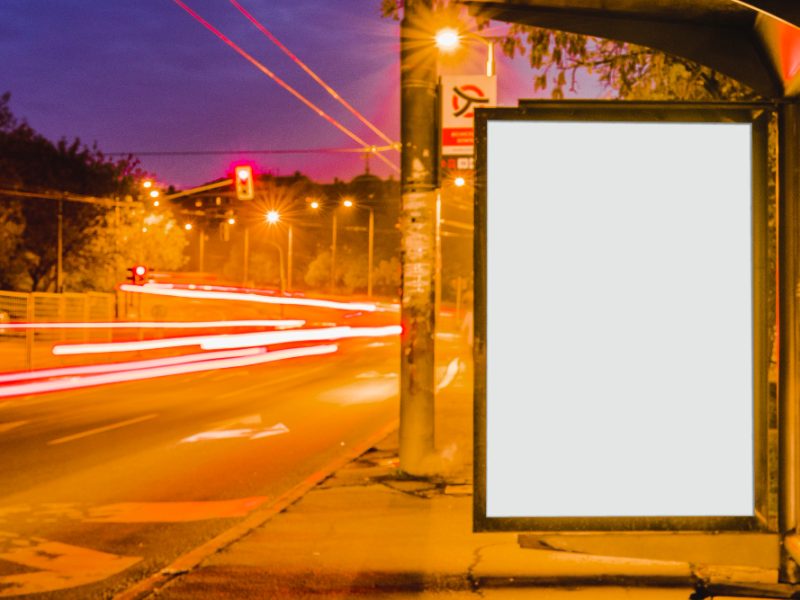 blank-billboard-bus-stop-night